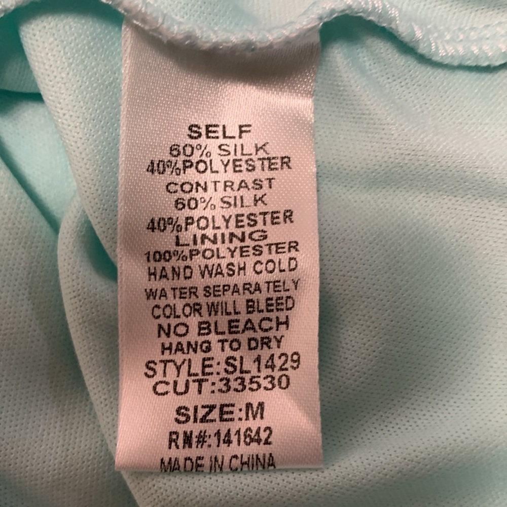 She + Sky Blue Turquoise White Halter Maxi Dress Size M NWT - Picture 10 of 10